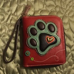Chala wristlet/wallet with dog paw print